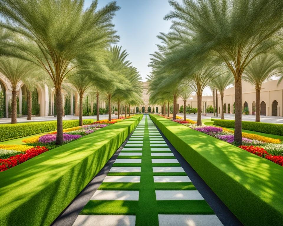 تنسيق حدائق نجيل صناعى