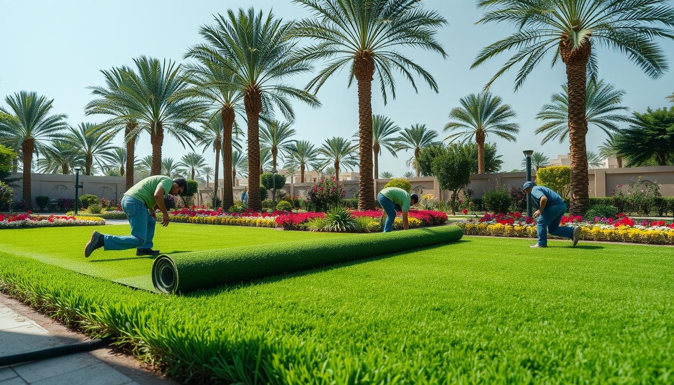 تركيب عشب صناعي بالكويت